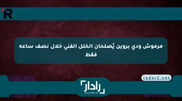 مرموش ودي بروين يُصلحان الخلل الفني خلال نصف ساعة فقط